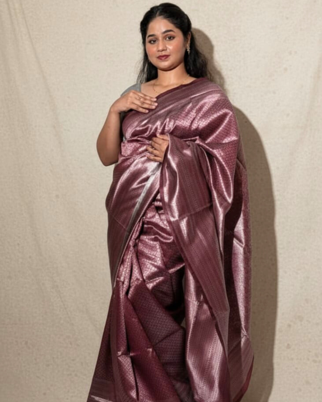 Tamara Wine Banarasi Saree