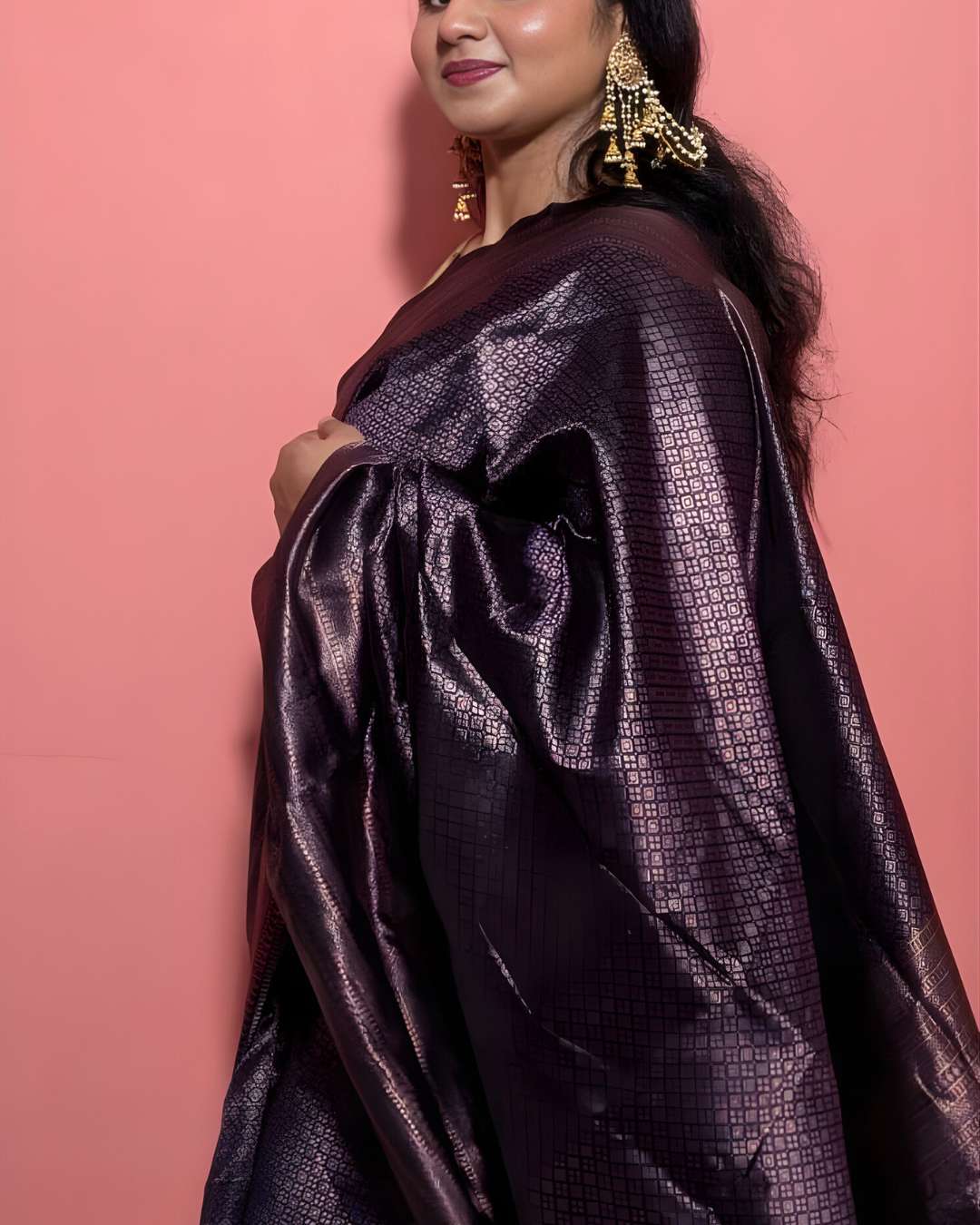 Tamara Plum Banarasi Saree