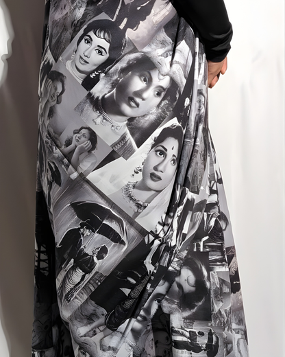 Vintage Cinema Cotton Saree
