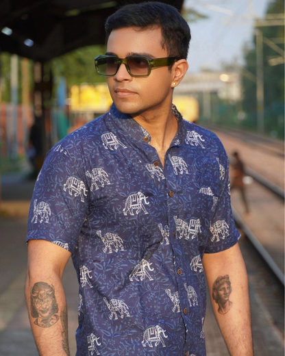 Blue Musafir Shirt