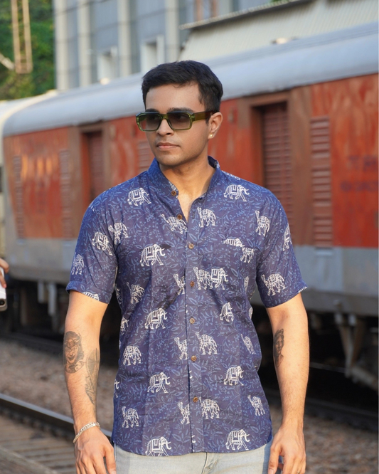 Blue Musafir Shirt