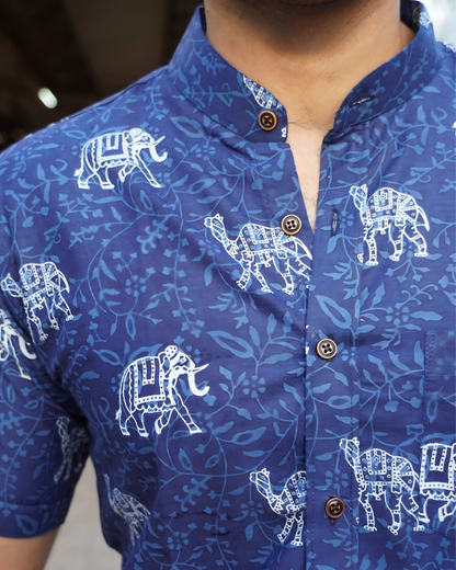 Blue Musafir Shirt