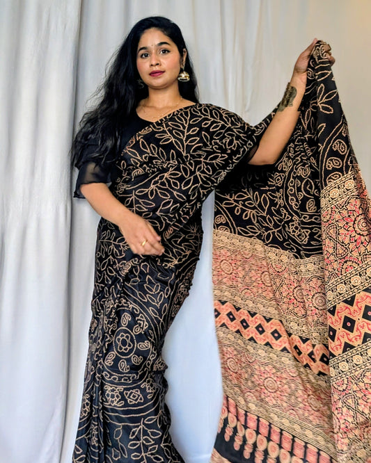 Shahi Ajrakh Saree