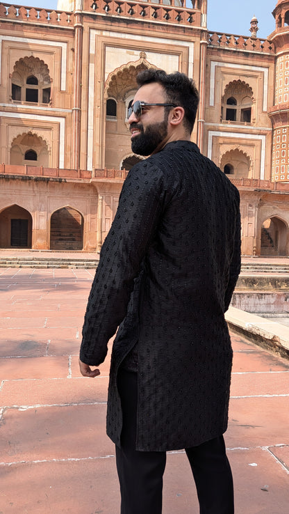 Black Veer Kurta Set